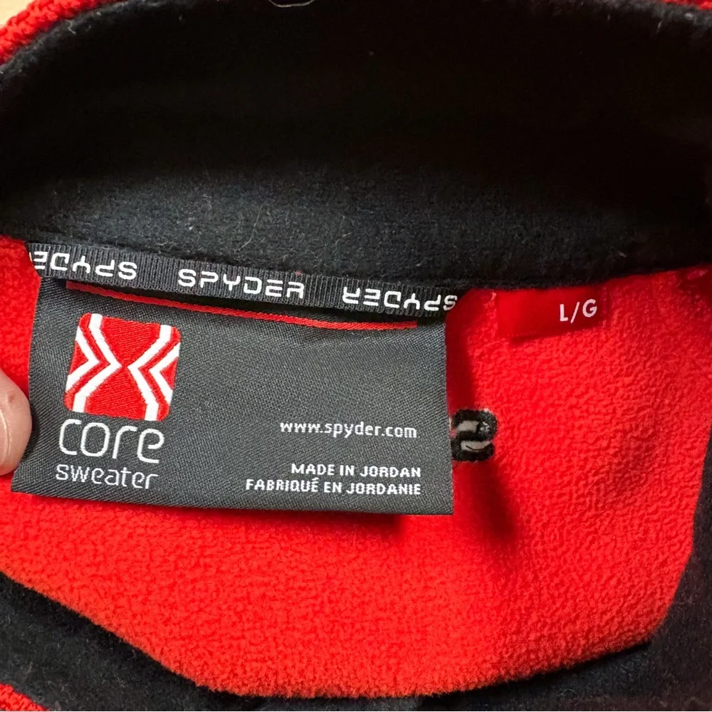 Spyder Red & Black Outbound Half-Zip Core Sweater Jacket Mens L